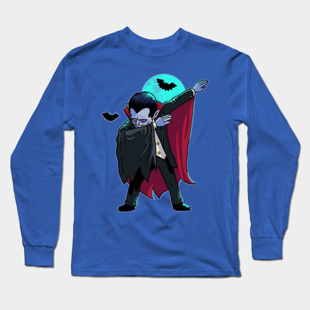 Dabbing Dracula Vampire Long Sleeve T-Shirt by vo_maria